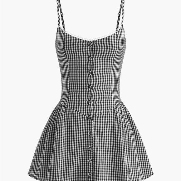 Commense Dresses & Skirts - Commense Black and White Checkered Dress